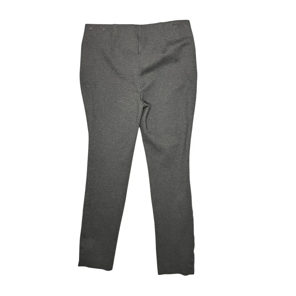 Chicos Juliet Ponte Knit Pull-On Pants Sz 0 (US 4) Dark Gray Minimalist Classic